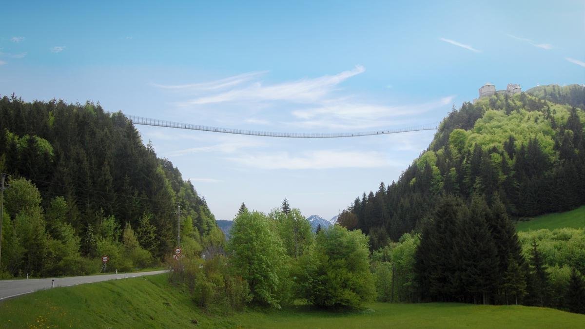Highline 179: Nejdelší visutý most na světě, © Naturparkregion Reutte/Strabag