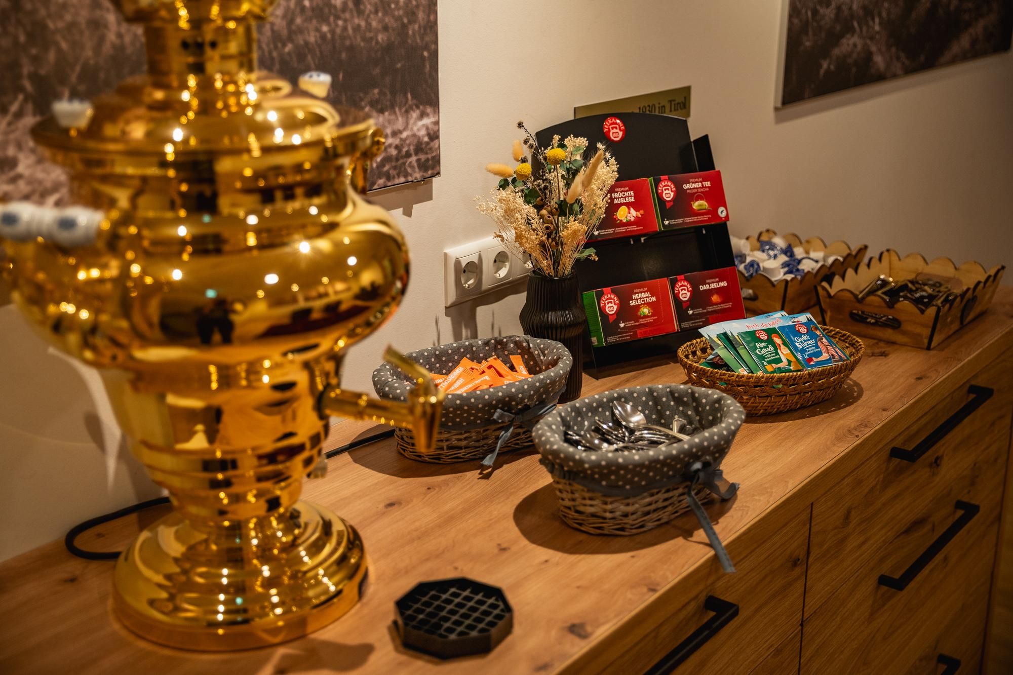 Free coffee and tea bar - open 24 hours for you.