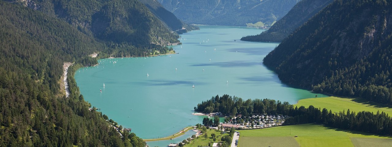 Jezero z ptačí perspektivy, © Achensee Tourismus