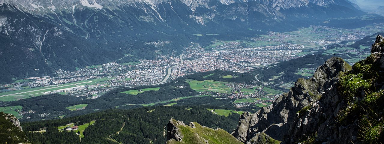 Výhled na Innsbruck z vrcholu Nockspitze, © TVB Innsbruck